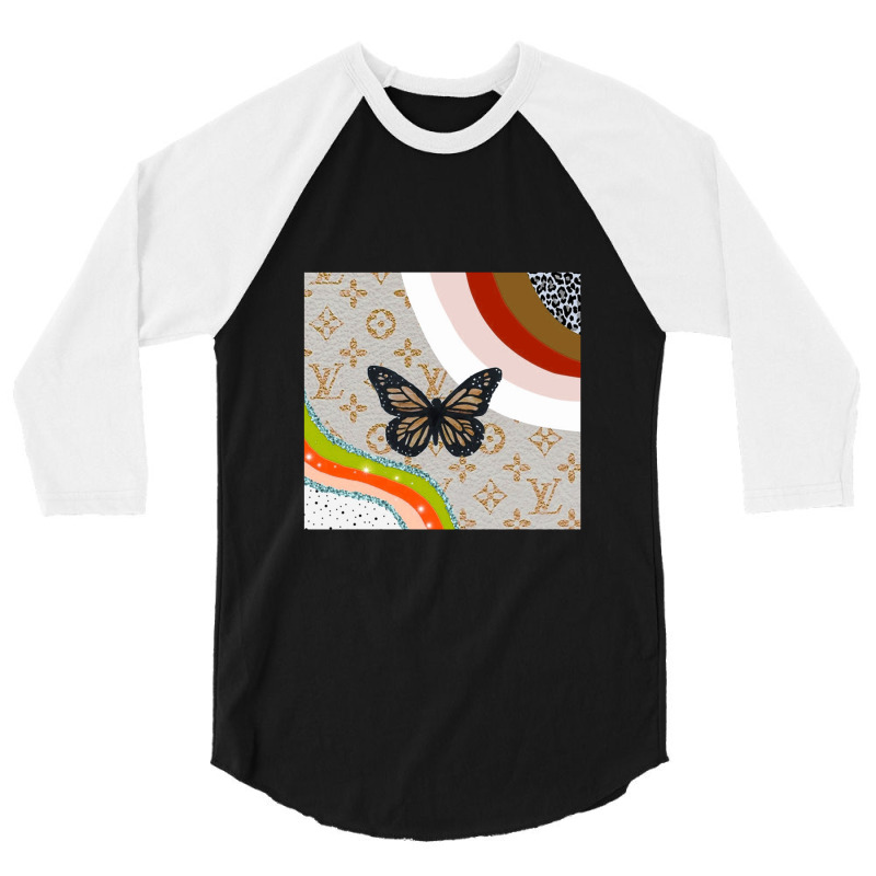 Butterflies Black Collor Butterfly 3/4 Sleeve Shirt by gemuruhe | Artistshot