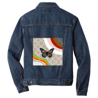 Butterflies Black Collor Butterfly Men Denim Jacket | Artistshot