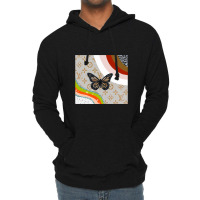 Butterflies Black Collor Butterfly Lightweight Hoodie | Artistshot