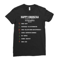 Seven Principles Of Kwanzaa Celebration   Happy Kwanzaa T Shirt Ladies Fitted T-shirt | Artistshot