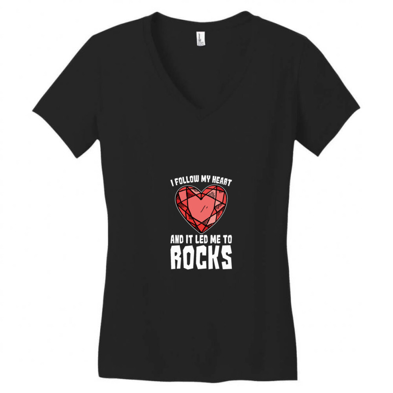 Rock Hunting Geologist Minerals Women's V-Neck T-Shirt by RoseannTrujillo | Artistshot