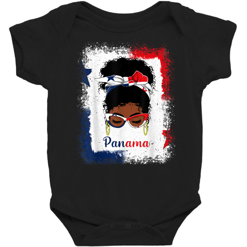 Messy Bun Panamanian Panama Flag Womens Woman Girl T Shirt Baby Bodysuit by cm-arts | Artistshot