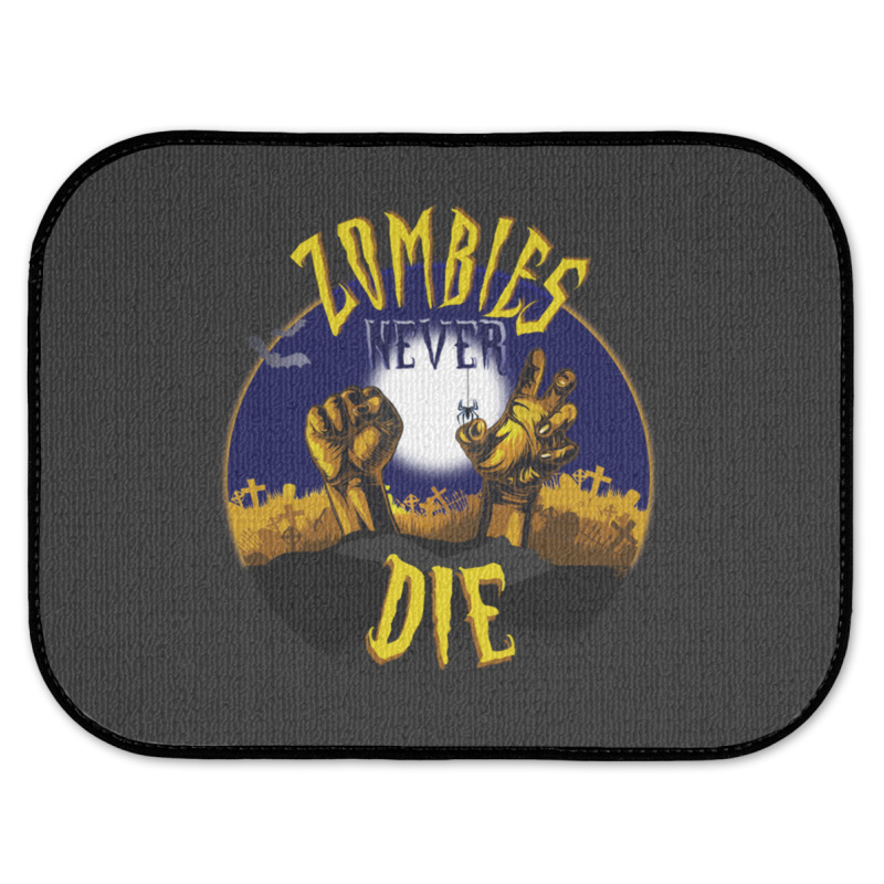 Zombies Never Die Graveyard Zombie Hands Halloween Rear Car Mat | Artistshot