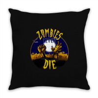 Zombies Never Die Graveyard Zombie Hands Halloween Throw Pillow | Artistshot