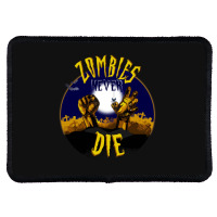 Zombies Never Die Graveyard Zombie Hands Halloween Rectangle Patch | Artistshot