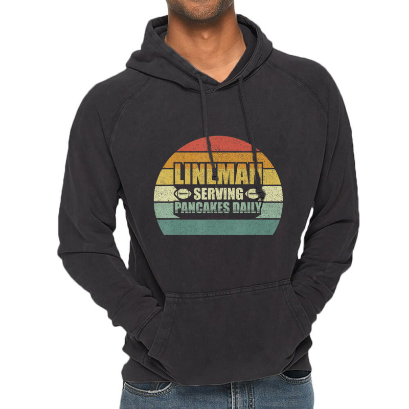 Retro Football Lineman Serving Pancakes Daily Vintage Vintage Hoodie | Artistshot