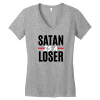 Satan Is A Loser Women's V-neck T-shirt | Artistshot