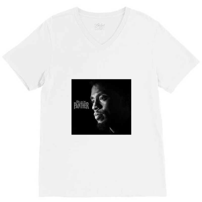 The Black Panter Abstr Black Chadwick Boseman V-Neck Tee by gemuruhe | Artistshot