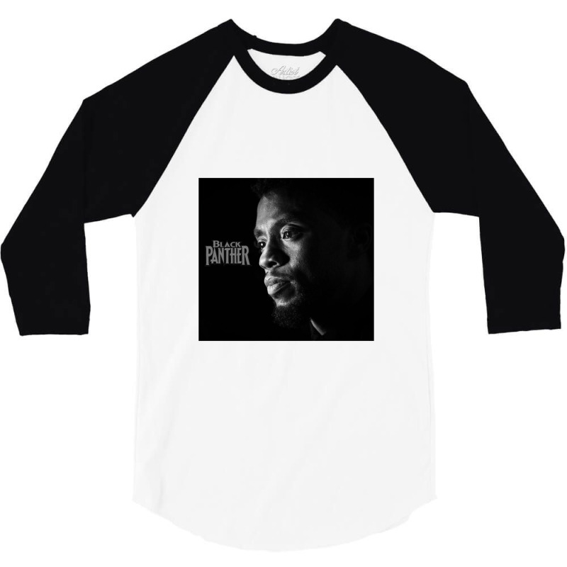 The Black Panter Abstr Black Chadwick Boseman 3/4 Sleeve Shirt by gemuruhe | Artistshot