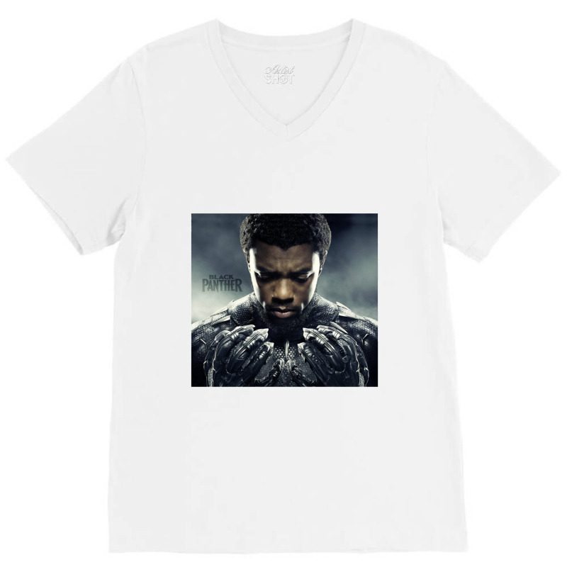 The Black Panter Boseman Black Chadwick Boseman V-Neck Tee by gemuruhe | Artistshot