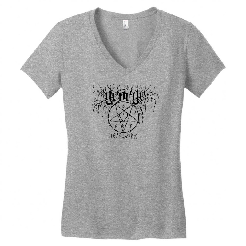 Black Metal Love Women's V-Neck T-Shirt by DitreamX | Artistshot