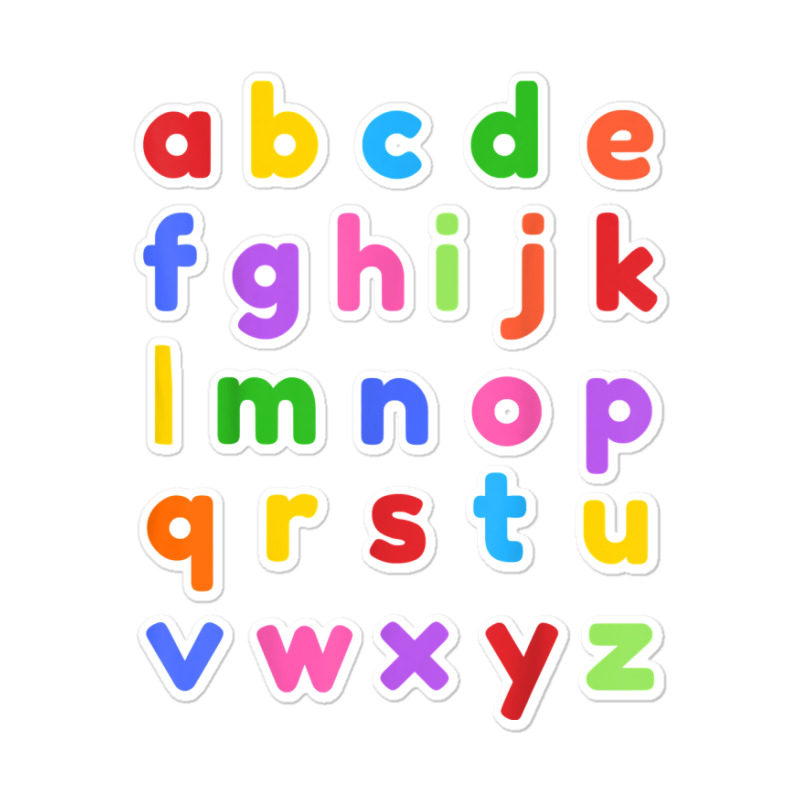 Custom Alphabet Lowercase Abc Letter Teachers Kids Sticker By ...