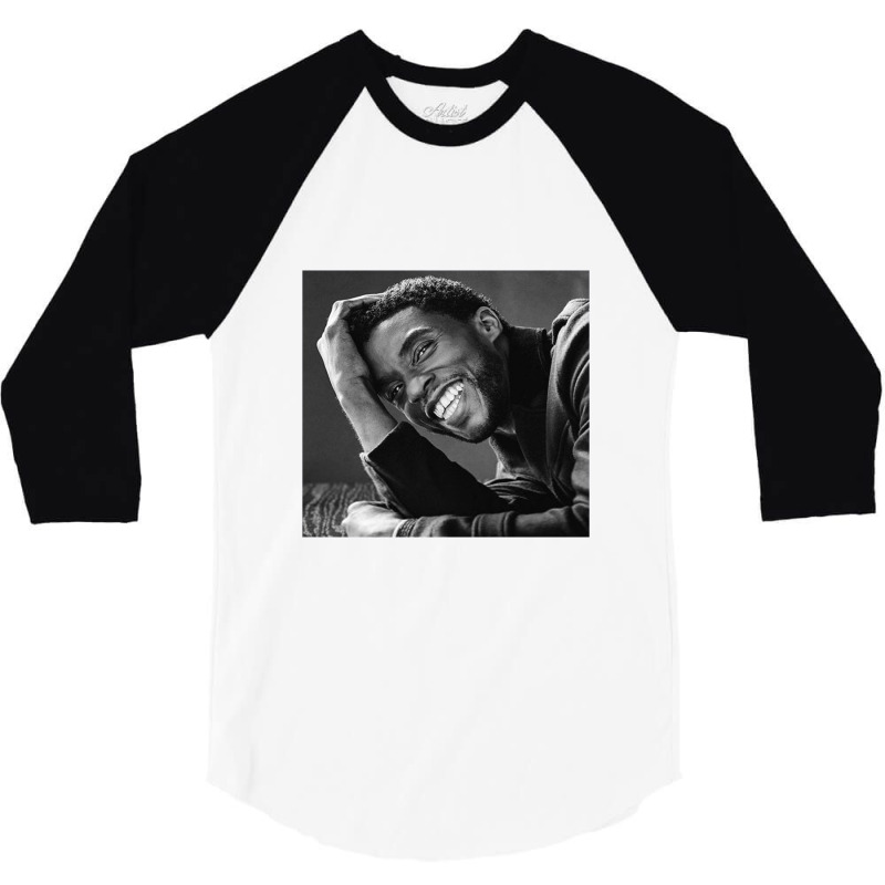 The Smile Chadwick Black Boseman Chadwick Boseman 3/4 Sleeve Shirt by gemuruhe | Artistshot