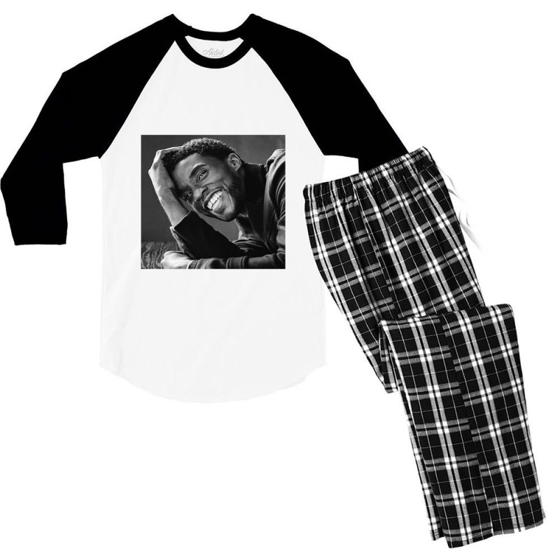 The Smile Chadwick Black Boseman Chadwick Boseman Men's 3/4 Sleeve Pajama Set by gemuruhe | Artistshot