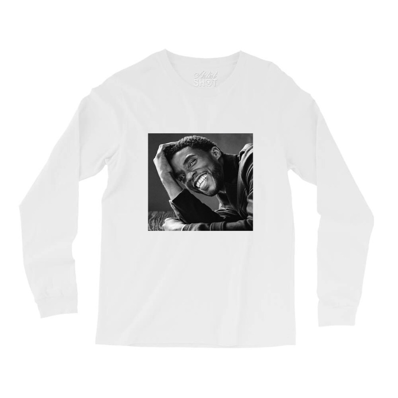 The Smile Chadwick Black Boseman Chadwick Boseman Long Sleeve Shirts by gemuruhe | Artistshot