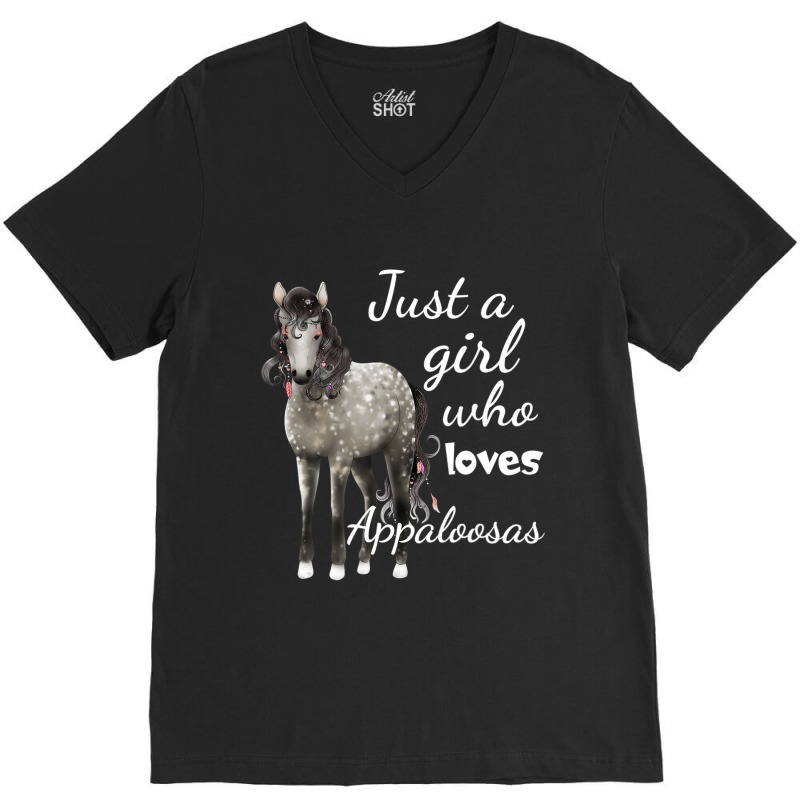 Just A Girl Who Loves Appaloosa Horses Gift V-neck Tee | Artistshot