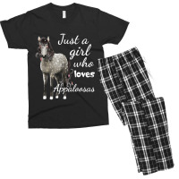 Just A Girl Who Loves Appaloosa Horses Gift Men's T-shirt Pajama Set | Artistshot