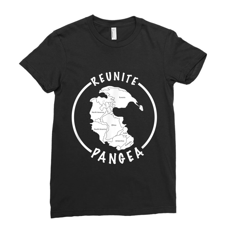 Reunite Pangea Funny Geology T-shirt For Geologist Ladies Fitted T-Shirt by cm-arts | Artistshot