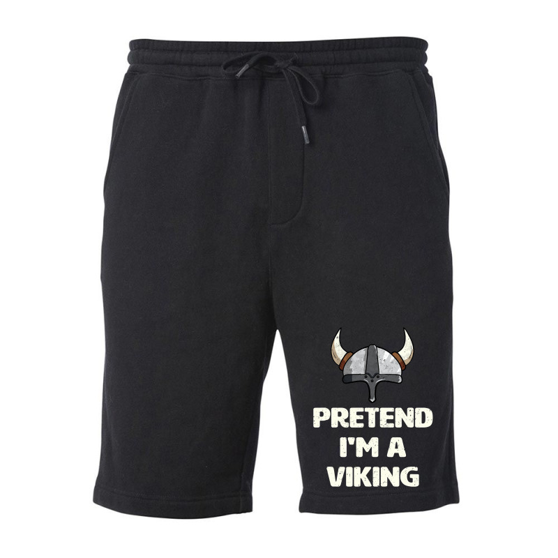 Pretend I M A Viking Costume Funny Halloween Party Fleece Short | Artistshot