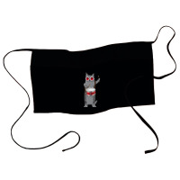 Cool Cat Playing The Snare Drum Hippy Percussionist Kitty Waist Apron | Artistshot