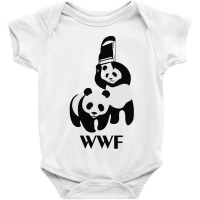 Funny Twin Pandas Fight Baby Bodysuit | Artistshot