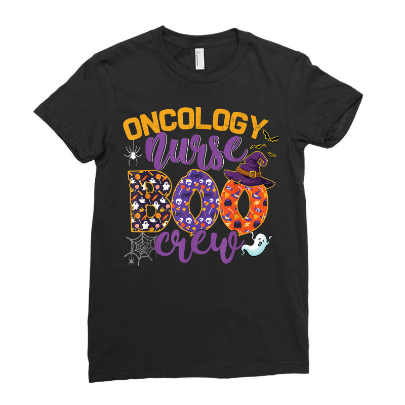 Oncology Nurse Boo Crew Funny Halloween Matching Rn Nurse T Shirt Ladies Fitted T-Shirt by cm-arts | Artistshot