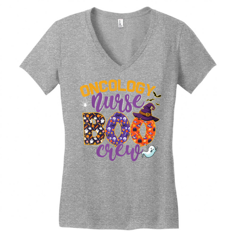 Oncology Nurse Boo Crew Funny Halloween Matching Rn Nurse T Shirt Women's V-Neck T-Shirt by cm-arts | Artistshot