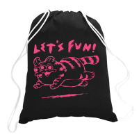 Let's Fun! Pink Drawstring Bags | Artistshot