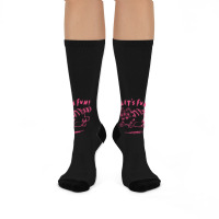 Let's Fun! Pink Crew Socks | Artistshot