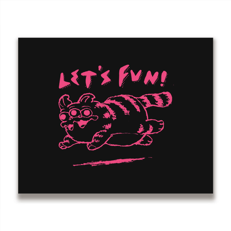 Let's Fun! Pink Metal Print Horizontal | Artistshot