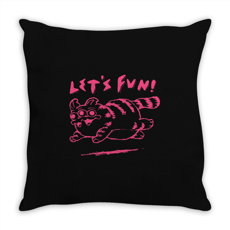 Let's Fun! Pink Throw Pillow | Artistshot