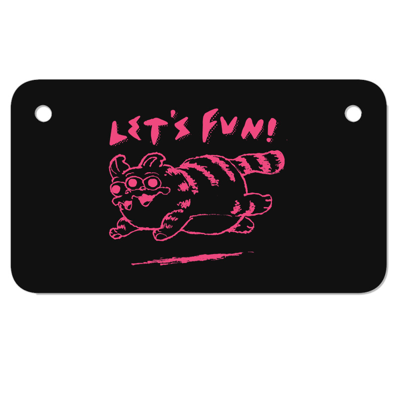 Let's Fun! Pink Motorcycle License Plate | Artistshot