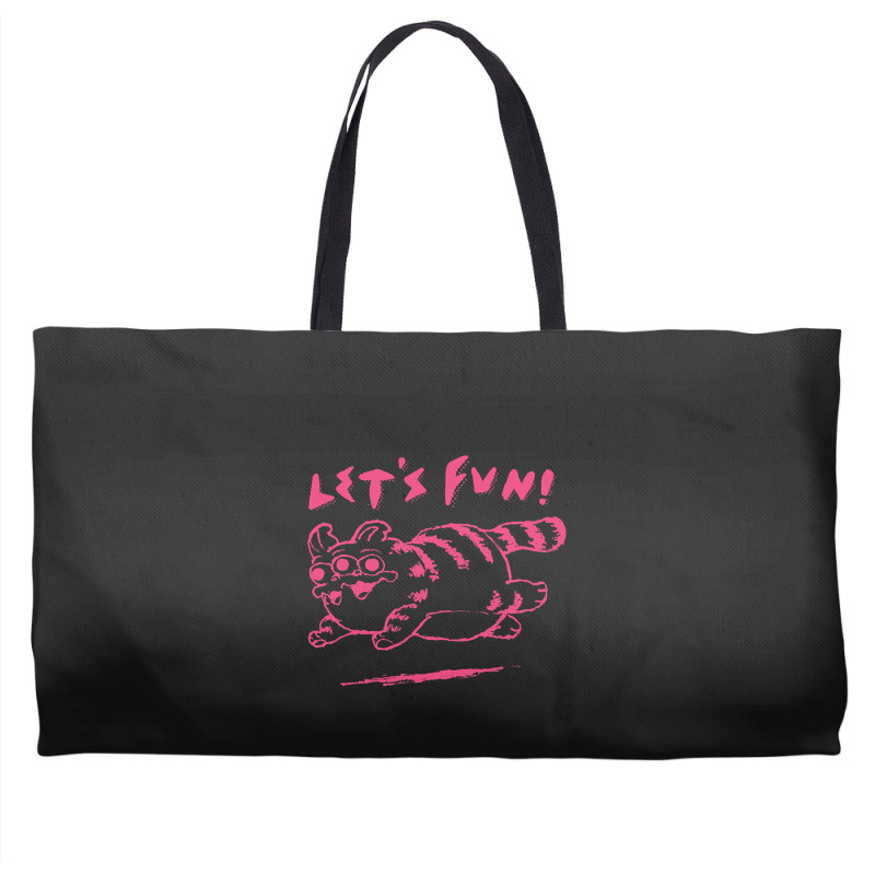 Let's Fun! Pink Weekender Totes | Artistshot