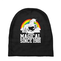 Funny Unicorn Vintage Magical Baby Beanies | Artistshot