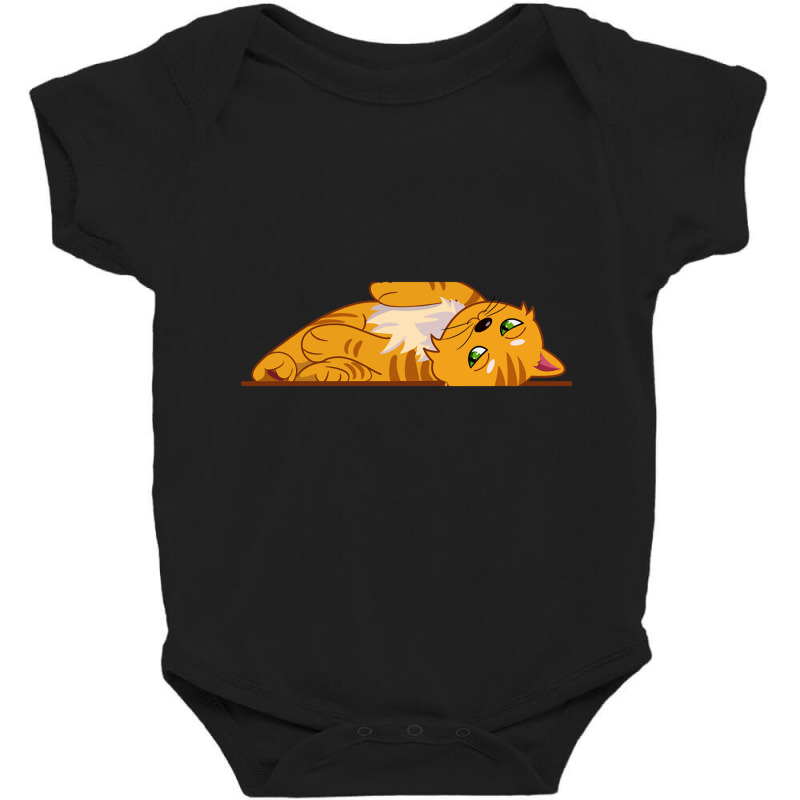 Lying Down Orange Cat Baby Bodysuit | Artistshot