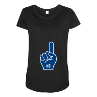 Foam Finger Maternity Scoop Neck T-shirt | Artistshot