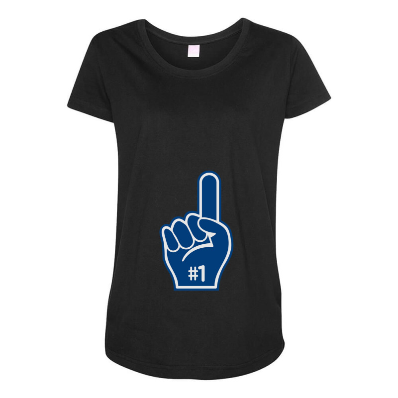 Foam Finger Maternity Scoop Neck T-shirt by cm-arts | Artistshot