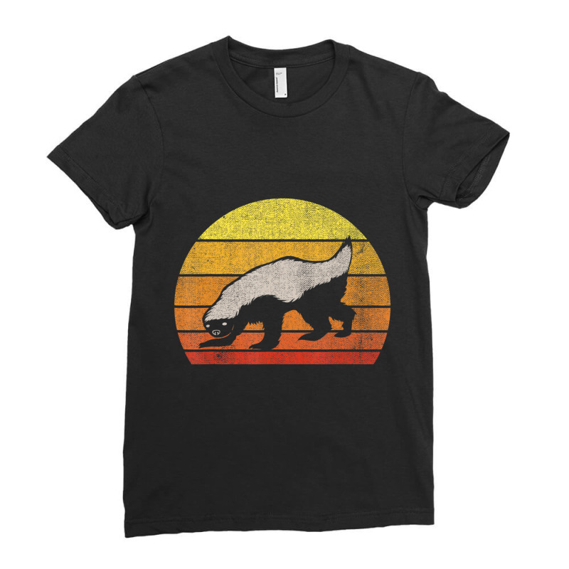 Retro Honey Badger Animal Lover Vintage Ladies Fitted T-Shirt by Adcock Salmon | Artistshot