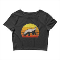 Retro Honey Badger Animal Lover Vintage Crop Top | Artistshot