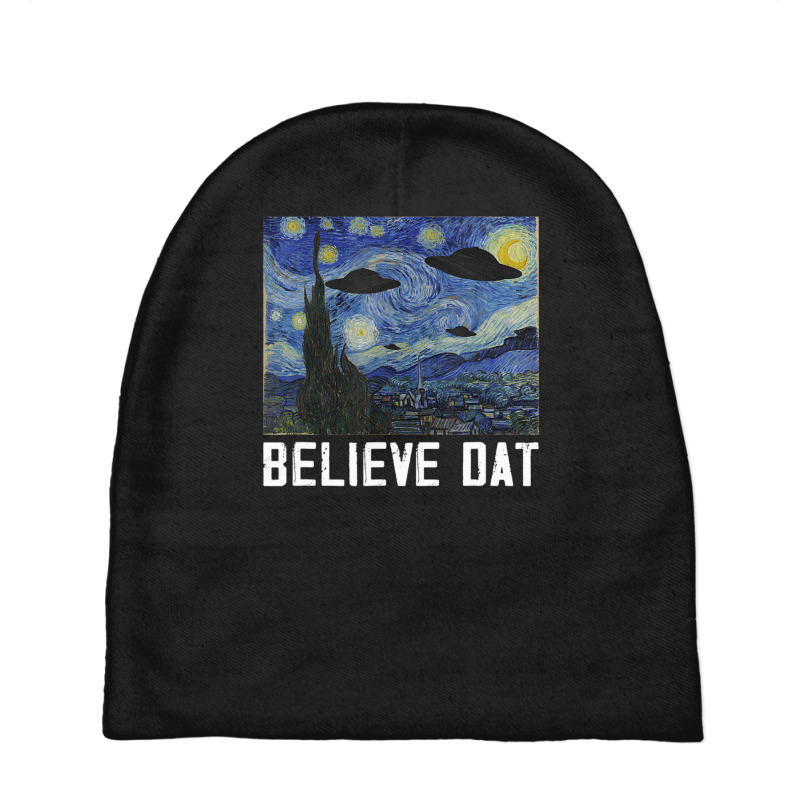 Believe Dat Ufo Aliens Dat Alien Abduction Starry Night Baby Beanies by vucongha | Artistshot