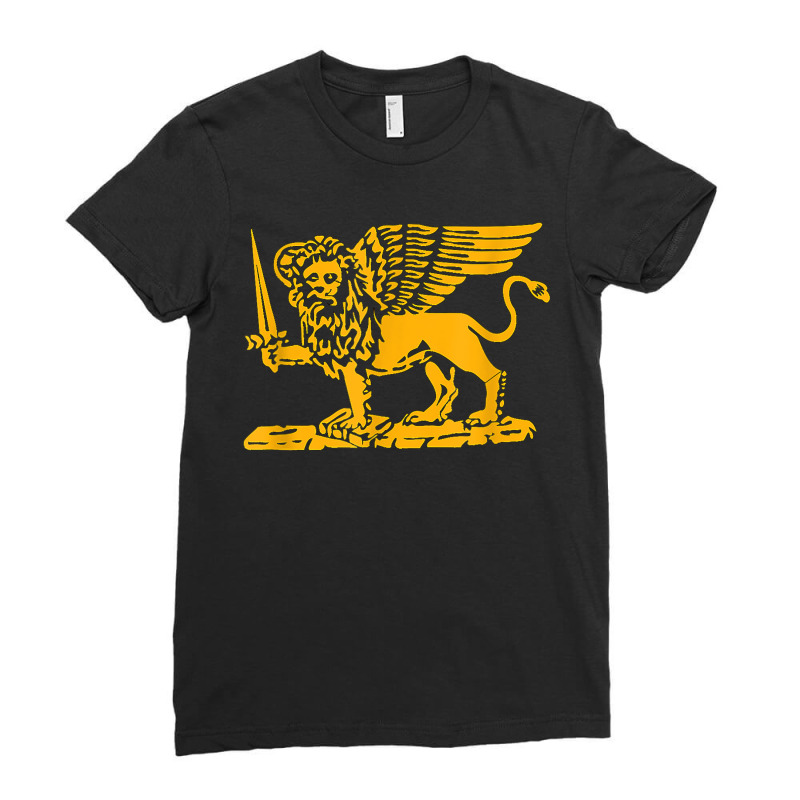 Republic Of Venice Flag St. Mark Lion Sword Book Ladies Fitted T-Shirt by OliviaStoica | Artistshot