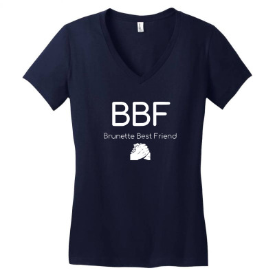 Brunette Best Friend Women's V-neck T-shirt Designed By Hoainv
