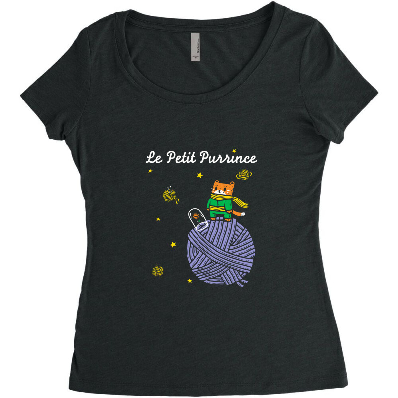 Le Petit Purrince, Cat Women's Triblend Scoop T-shirt by komplenan | Artistshot