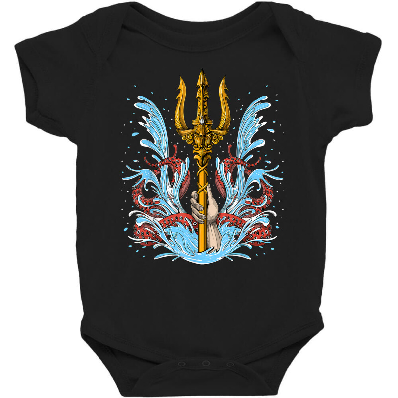 Poseidon Trident Ancient Greek God Mythology Greek Myths T Shirt Baby Bodysuit | Artistshot