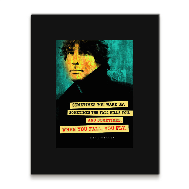 Neil Gaiman Quote, Neil Gaiman Quote Art, Neil Gaiman Quote Vintage, N Metal Print Vertical | Artistshot