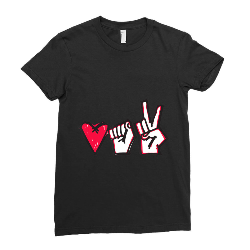 Love Fight Win Belarus Ladies Fitted T-Shirt by cm-arts | Artistshot