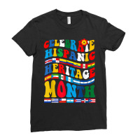 National Hispanic Heritage Month Celebration Latin Flags Ladies Fitted T-shirt | Artistshot