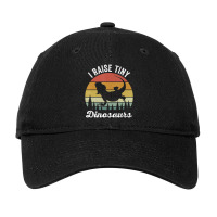 Retro I Raise Tiny Dinosaurs Vintage Bearded Dragon Adjustable Cap | Artistshot