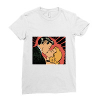 Comic Book Kiss Ladies Fitted T-shirt | Artistshot
