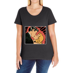 comic book kiss Ladies Curvy T-Shirt | Artistshot